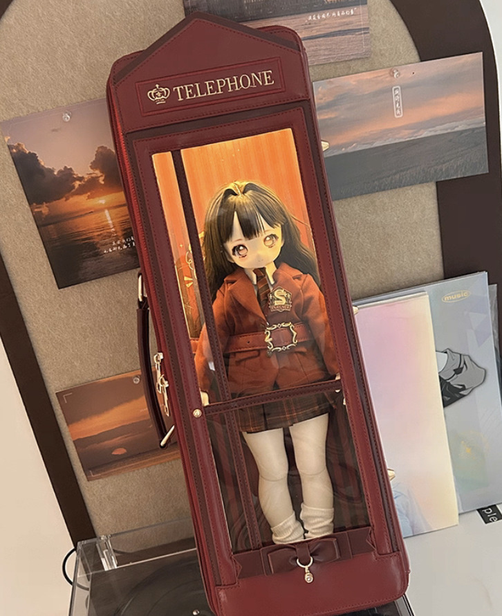ドールバッグ：テレフォンボックス/ネイビー（40cm対応）（MSD）｜DOLK
