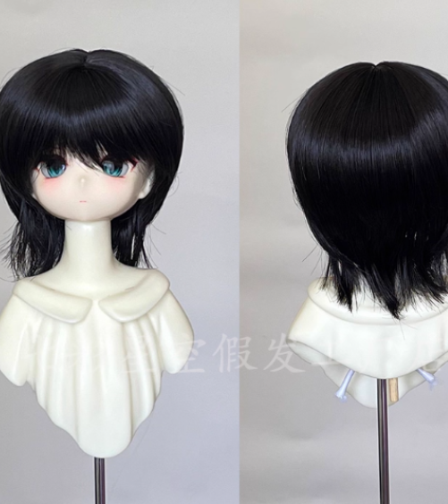 ショートウルフカット：黒（8-9inch対応）｜DOLK（ドルク）