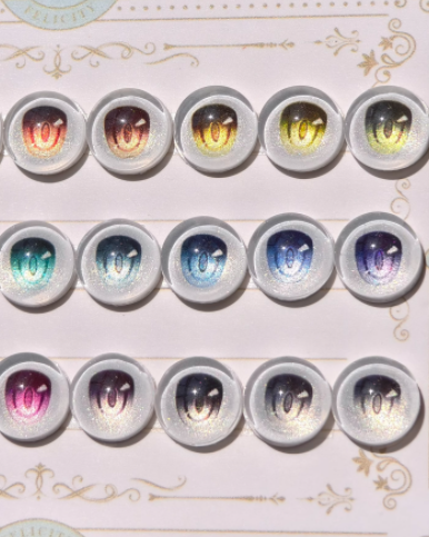 アニメグラスアイ：縦長瞳孔18パープル（10mm）｜DOLK（ドルク）