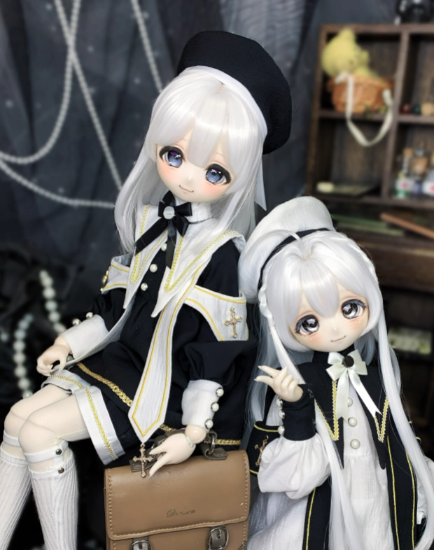 ゴシックドレスセット/クロスプロローグ：ホワイト（40cm,MSD,MDD対応