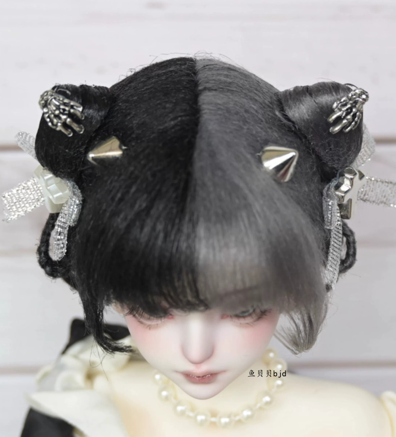 ゴシックお団子ウィッグ- ブラック (7-8inch)｜DOLK（ドルク）