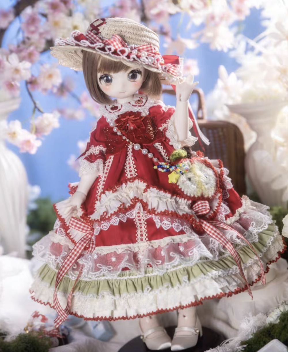 アップルパイ】ロリータキャミソールワンピースセット（40cm,KUMAKO
