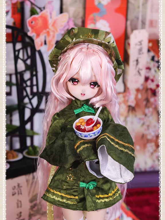 飲茶パンダチーパオセット：白（40cm,MDD対応）（MiniDD）｜DOLK（ドルク）