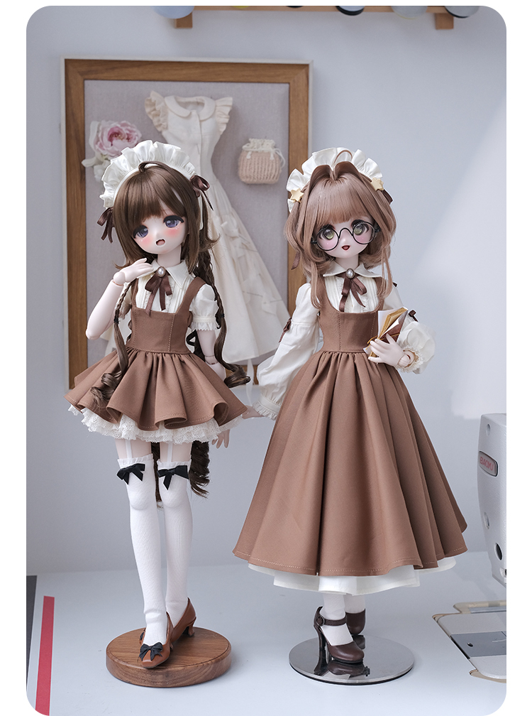 期間限定】モダンメイド服SPセット（ロング丈）：ブラウン（40cm,MDD