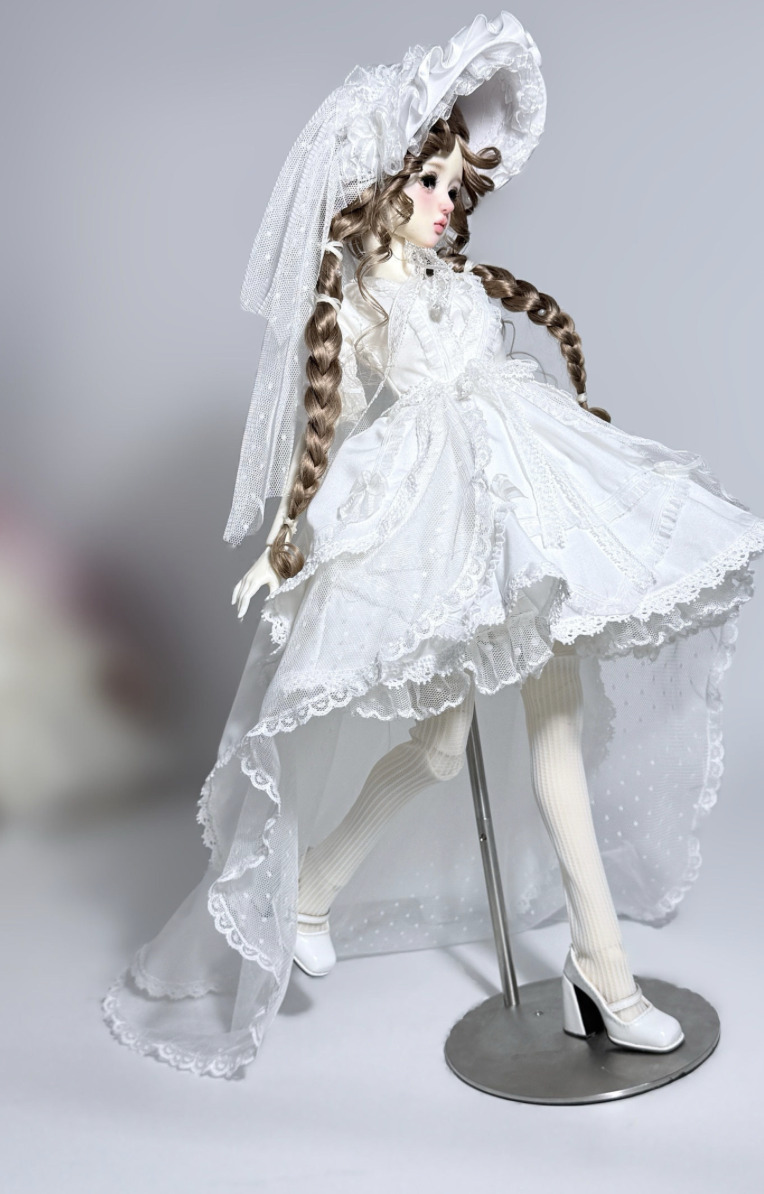 レイヤーレースドレスセット：イエロー（40cm,MSD対応）（MSD）｜DOLK