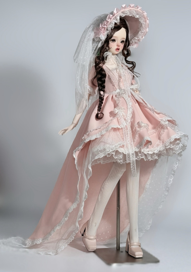 レイヤーレースドレスセット：イエロー（40cm,MSD対応）（MSD）｜DOLK