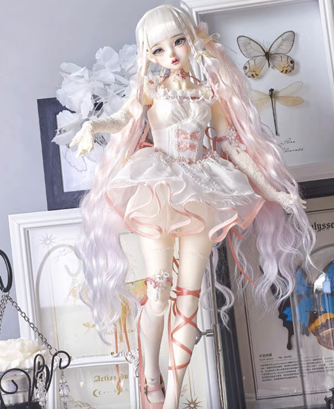 ロマンティックバレースカートドレスセット（40cm対応）（MSD）｜DOLK 