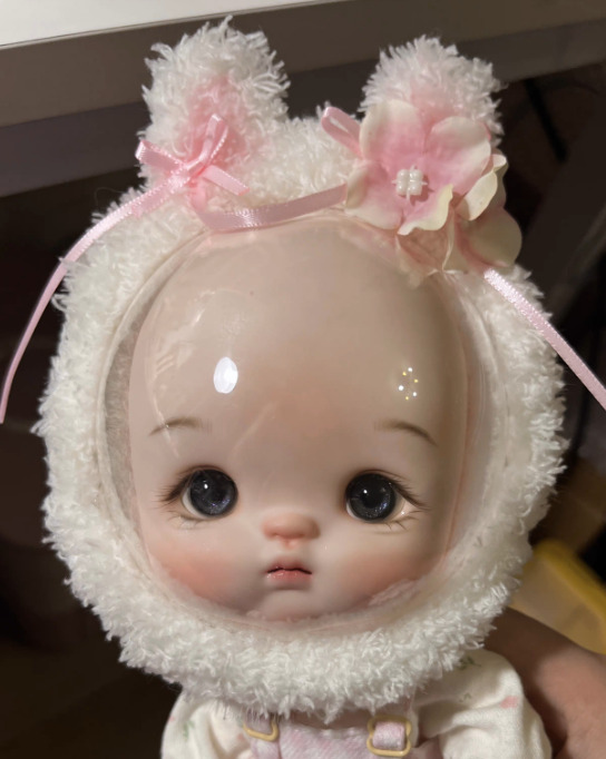 ドールフェイスカバー：うさ耳ピンク（60cm対応）（DD）｜DOLK（ドルク）