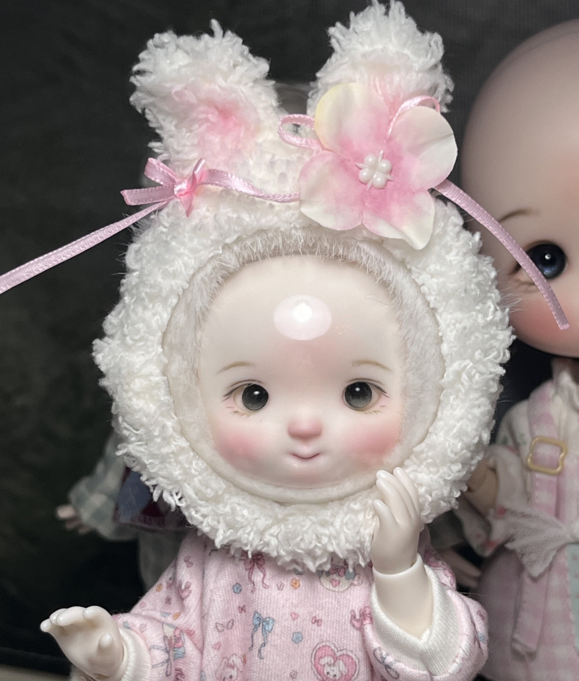 ドールフェイスカバー：うさ耳ピンク（60cm対応）（DD）｜DOLK（ドルク）