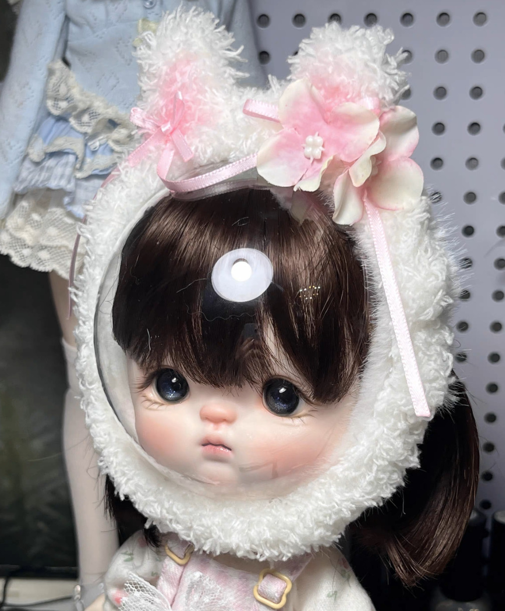 ドールフェイスカバー：うさ耳ピンク（60cm対応）（DD）｜DOLK（ドルク）