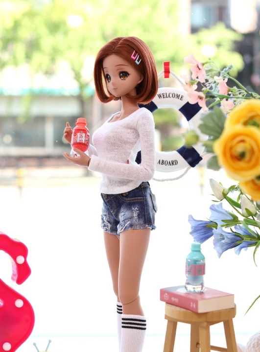 SD13 GIRL & Smart Doll Simple Basic Knit T - White（SD13 Girl
