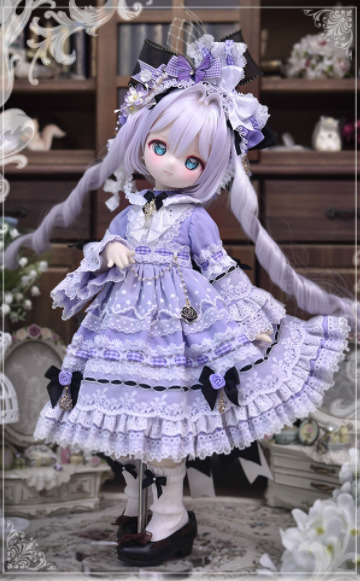 和ロリータフリルドレスセット・ヴァイオレット（40cm,MDD対応