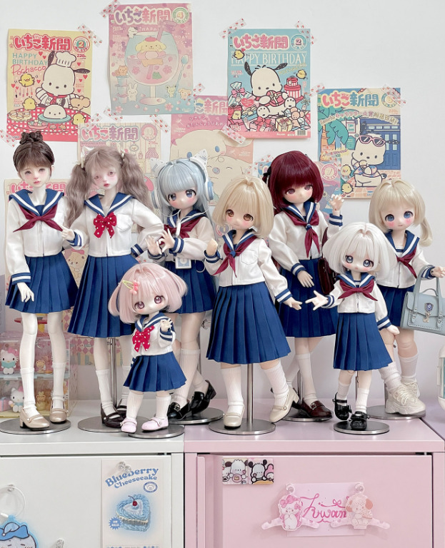 長袖セーラー服：ロングスカート（40cm,MDD対応サイズ）（MiniDD 
