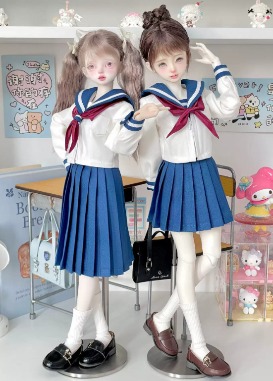 長袖セーラー服：ロングスカート（60cm,SDgr,DD対応サイズ）（DD・SD