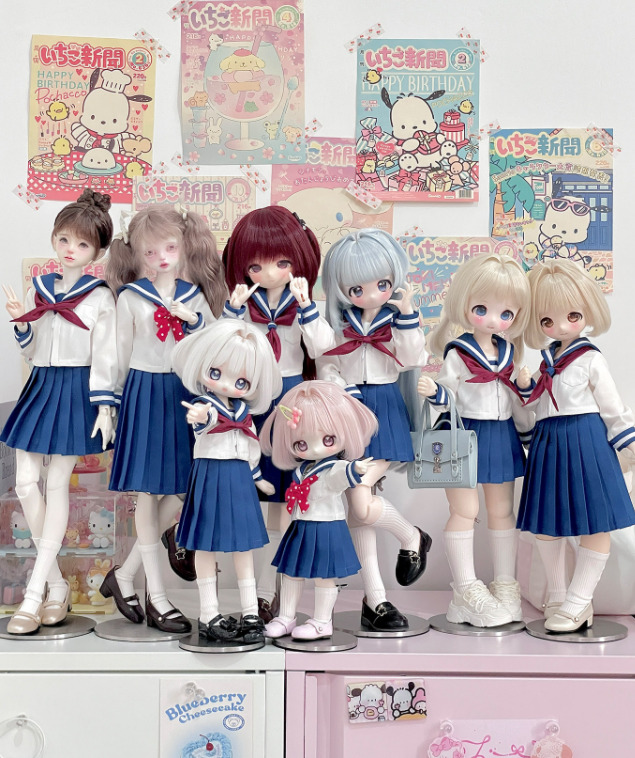 長袖セーラー服：ロングスカート（60cm,SDgr,DD対応サイズ）（DD・SD
