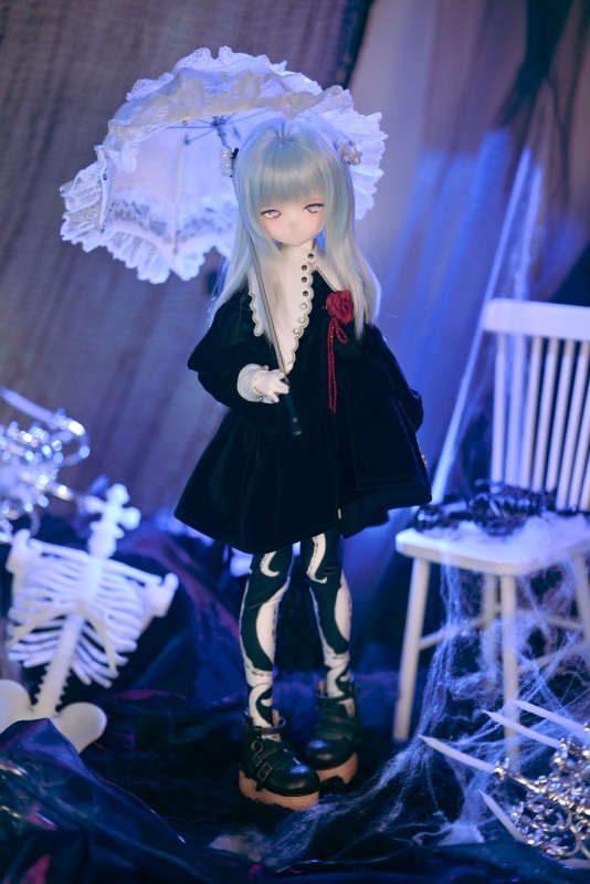 DOLK x CRUSH Special Order] Lily Lace Parasol White + Handle (I