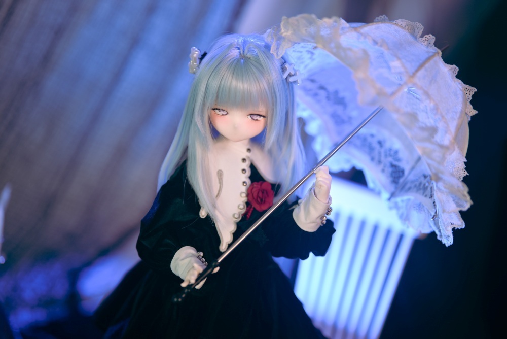 d＋Oike Collection ＋　ドール DOLK x CRUSH Special Order] Lily Lace Parasol White + Handle (I