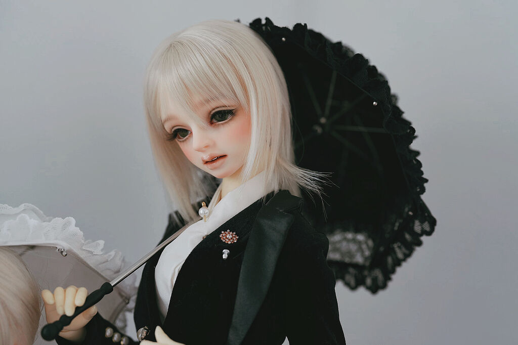 DOLK×CRUSH 特別受注】Lily Lace Parasol Black＋Handle(I:Black