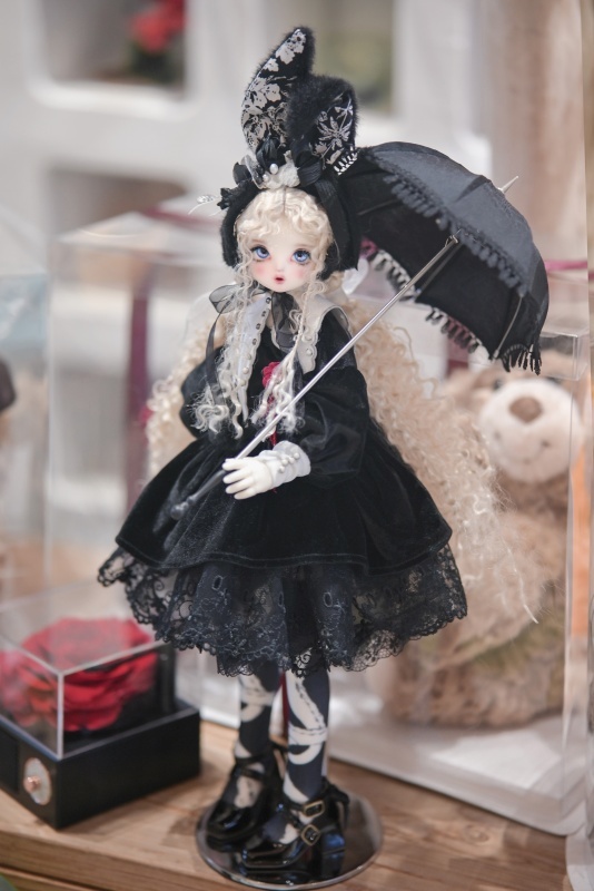【アンプリ】Dolly Dotアンブレラ【レア】 DOLK×CRUSH 特別受注】Lilyth Fringe Parasol White＋Handle(I:White