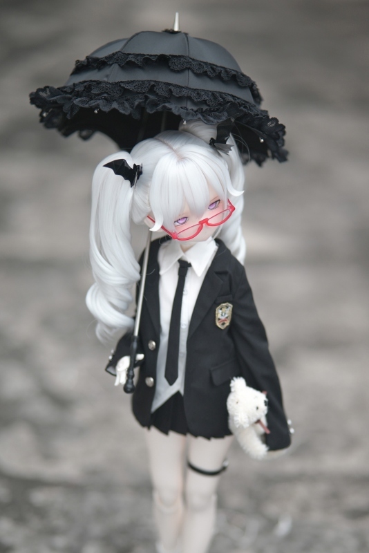 DOLK×CRUSH 特別受注】Tulip Lace Parasol Black＋Handle(I:Black