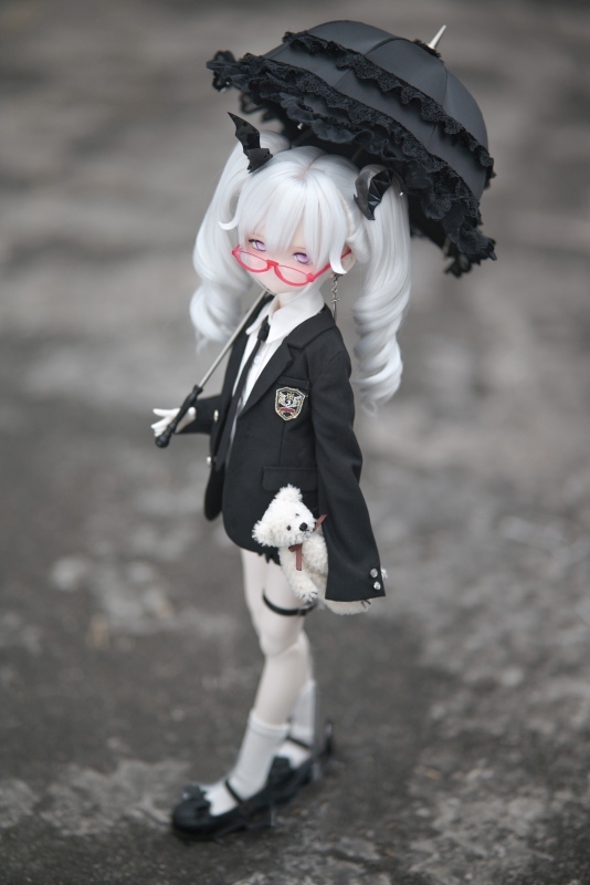 DOLK×CRUSH 特別受注】Tulip Lace Parasol Black＋Handle(I:Black