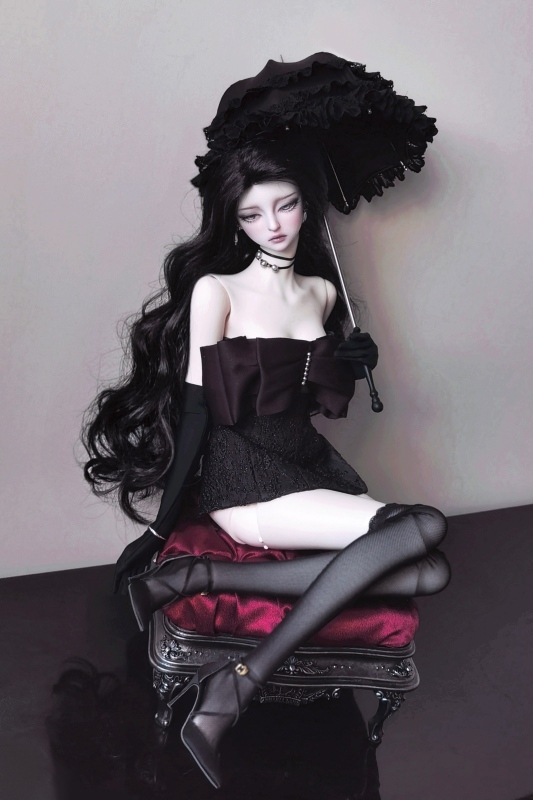 【希少】ディアルガドール　タグ付き DOLK×CRUSH 特別受注】Tulip Lace Parasol Black＋Handle(I:Black