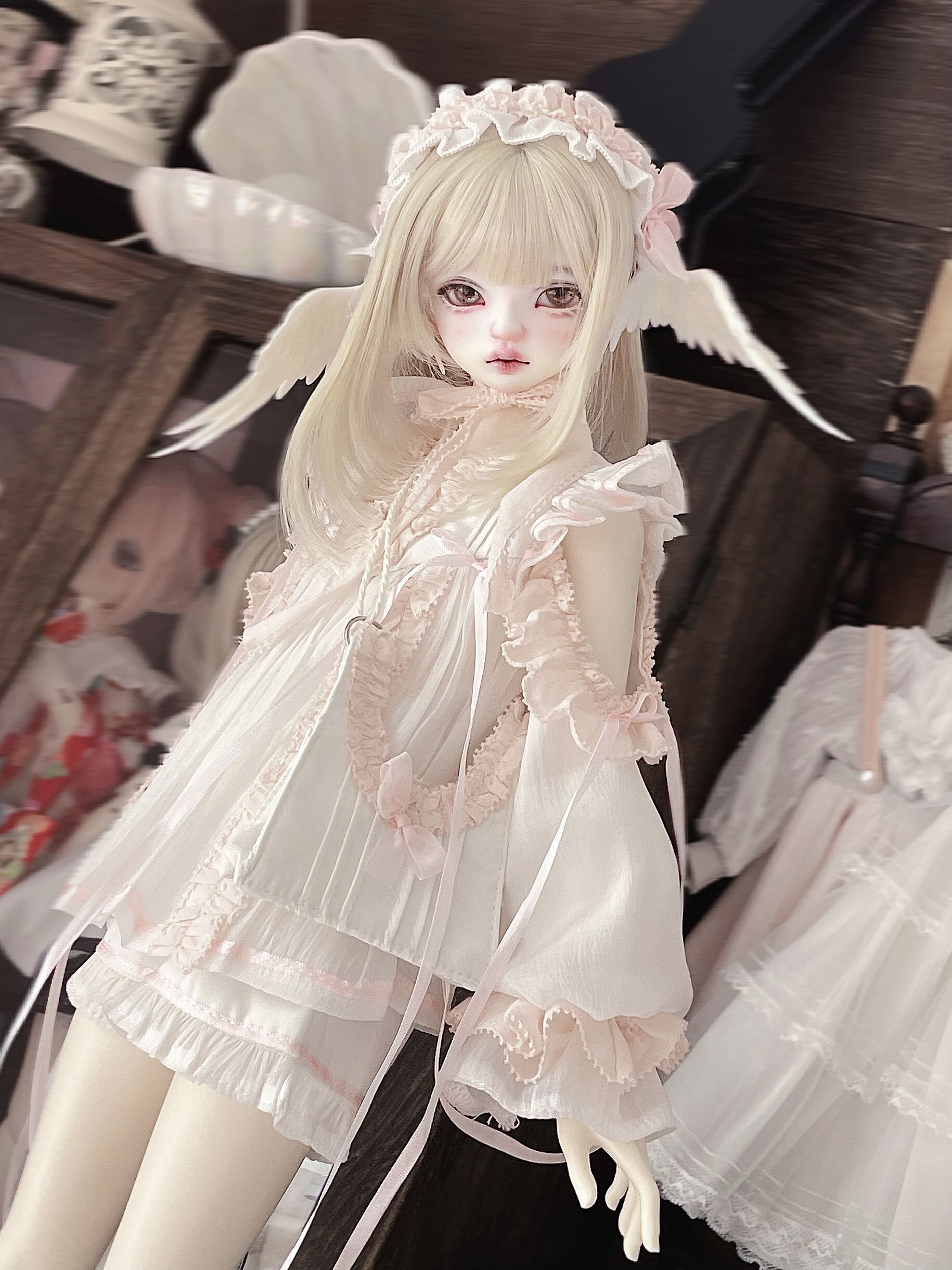 Limited Time Only: Angelic Lolita Frill Dress: Pure Blue (Fits