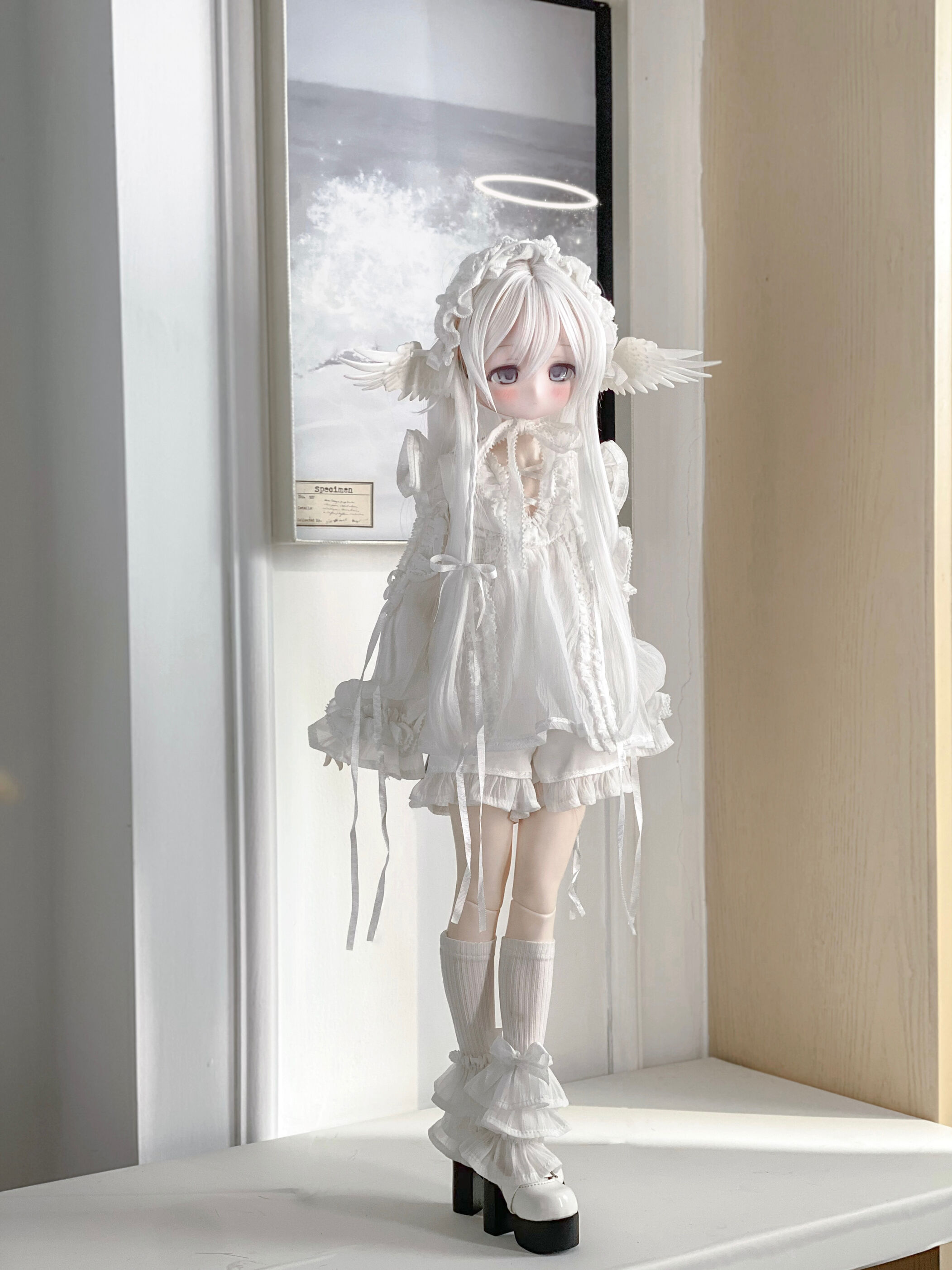 Limited Time Only: Angel Wing Ears: Pure Black (40cm, MDD, MSD