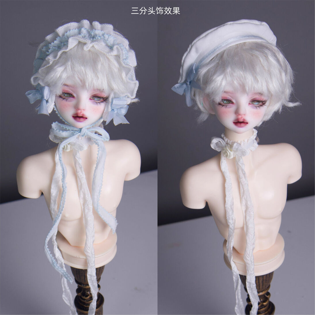 期間限定】天使のロリータフリルドレス：ピュアホワイト（40cm,7-8inch