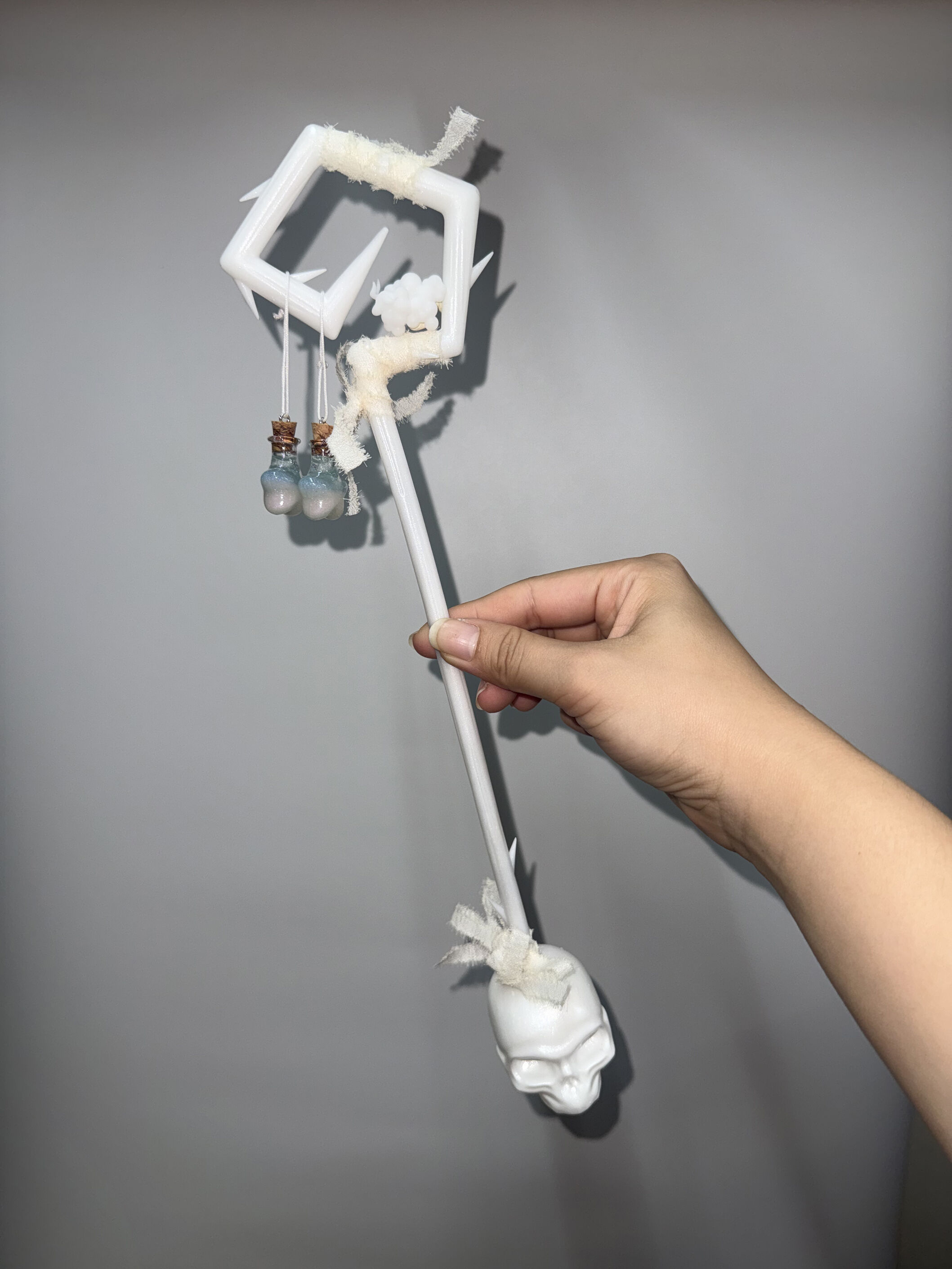 Magic Staff : white 35cm （魔法薬瓶 星型青） （MSD・MiniDD）｜DOLK