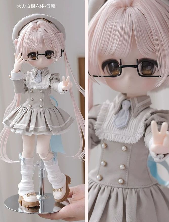 期間限定】少女指挥部 棍六 Gray(中腰版.四分帽) + Flag(Blue)｜DOLK
