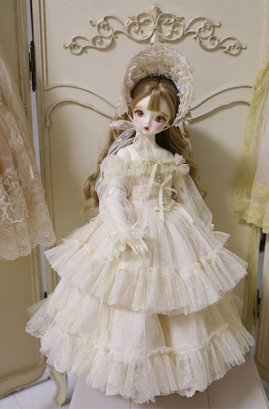 SOCIETY TULLE BABY ドール新品未使用タグ付き 期間限定】MS-280 Sweet Tulle Dress Set (Bonnet: pink)（MSD・MiniDD