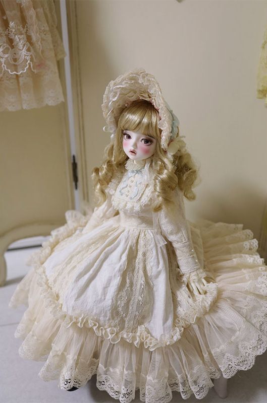 期間限定】MS-277 Blooming Lace Dress set (Bonnet: pink)（MSD