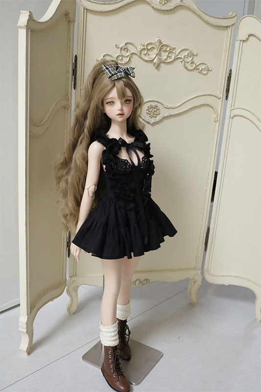 期間限定】AK-426 Tube Top Plaid Dress / Ruffled Bustier Dress set