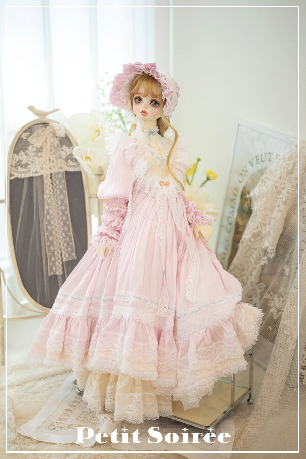 数量＆期間限定】French doll dress (for MSD): Pink（MSD・DSD