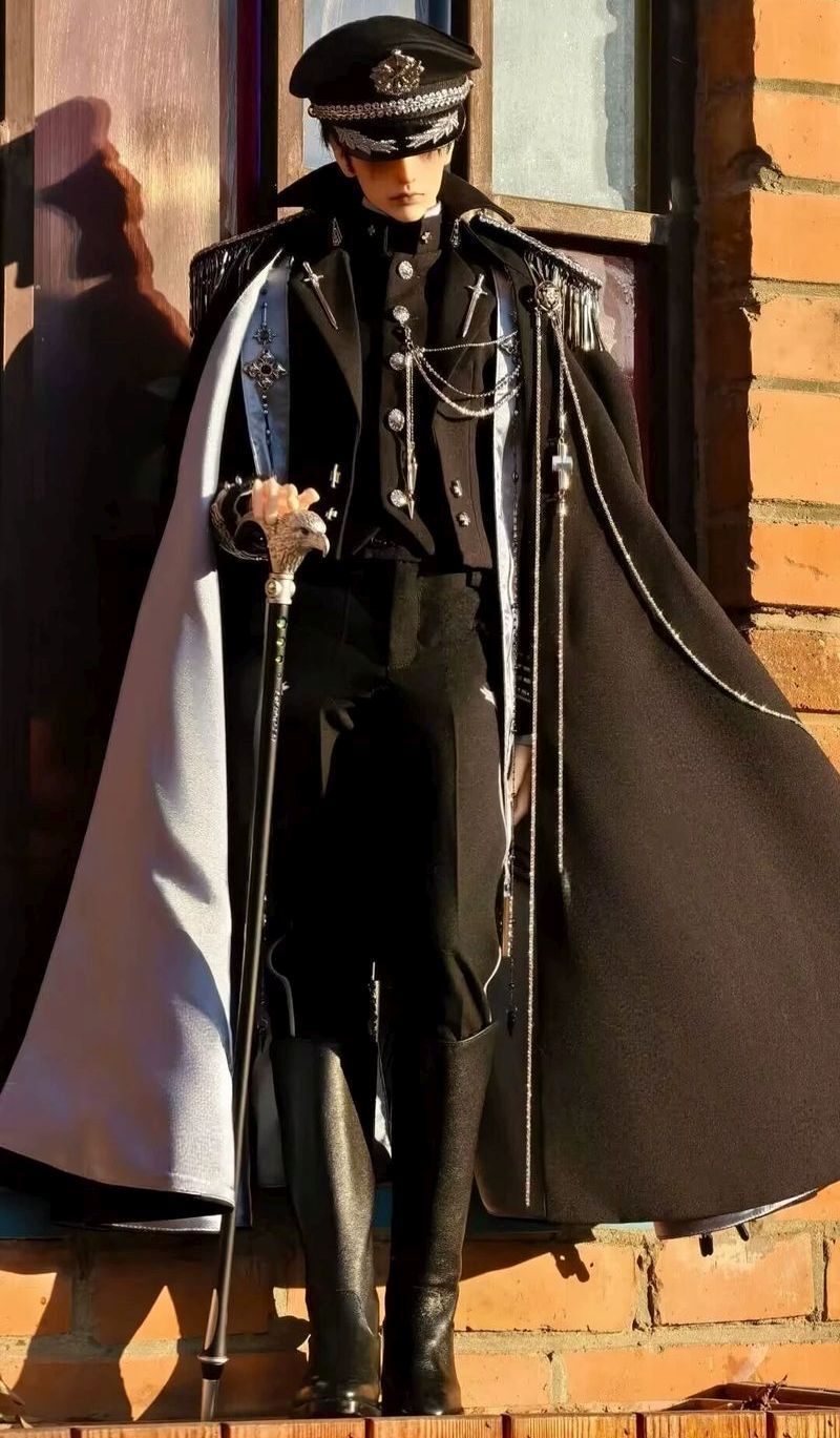 期間限定】立领JUN礼 鹄. Swan Black Silver Set + Hat: ID75｜DOLK