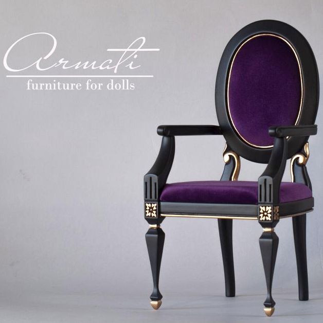 家具】BJD doll furniture ,chair for doll 1/4 - Purple｜DOLK（ドルク）
