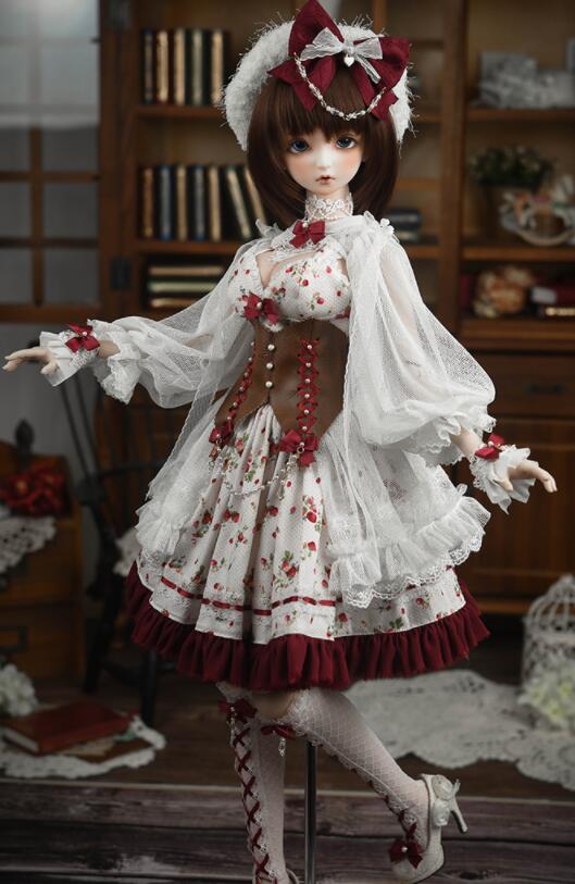 strawberry dress 60cmGirl(SD13,DD)（DD・SD13 Girl）｜DOLK（ドルク）