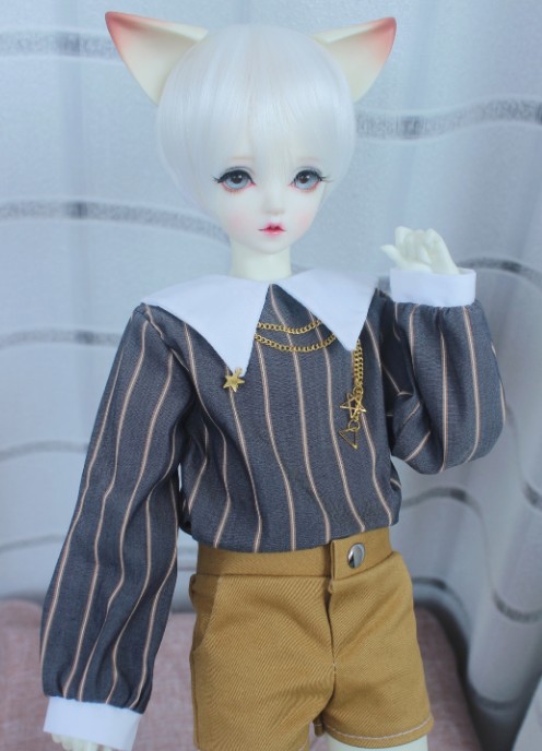 stripe shirt Set(Yellow) 40cm(MSD,MDD)｜DOLK（ドルク）