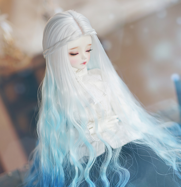 グラデーションウィッグ(White~Blue) - 7-8inch｜DOLK（ドルク）