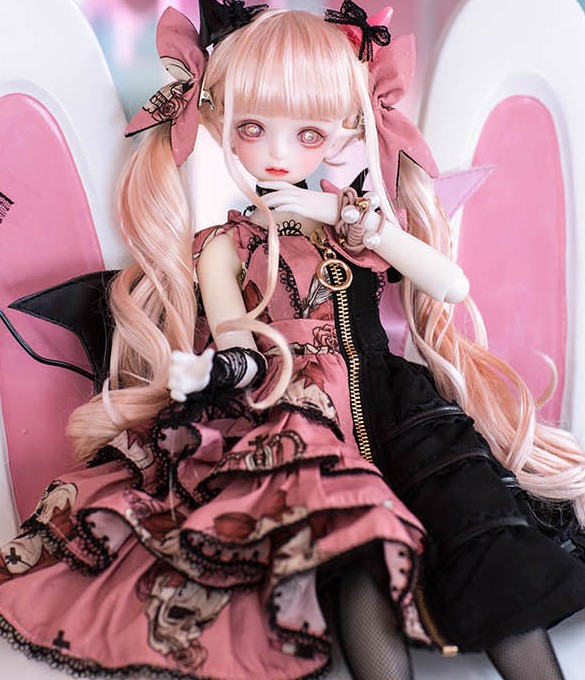 Devil half dress (Pink×Black) 40cm(MSD,MDD) ｜DOLK（ドルク）