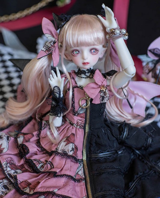 Devil half dress (Pink×Black) 40cm(MSD,MDD) ｜DOLK（ドルク）