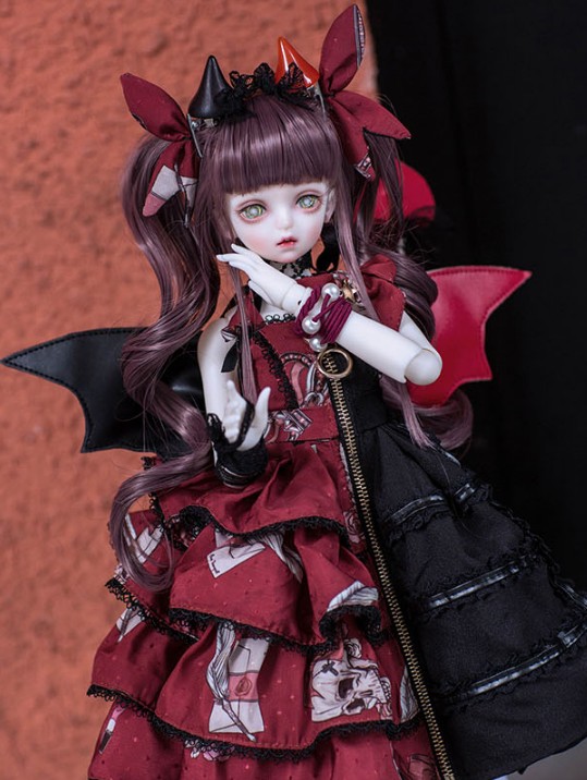 Devil half dress (Red×Black) 40cm(MSD,MDD) ｜DOLK（ドルク）