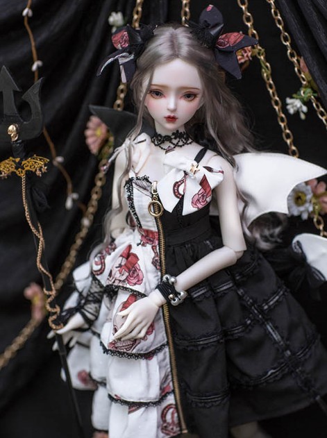 Devil half dress (White×Black) 60cmGirl(SD13,DD) ｜DOLK（ドルク）