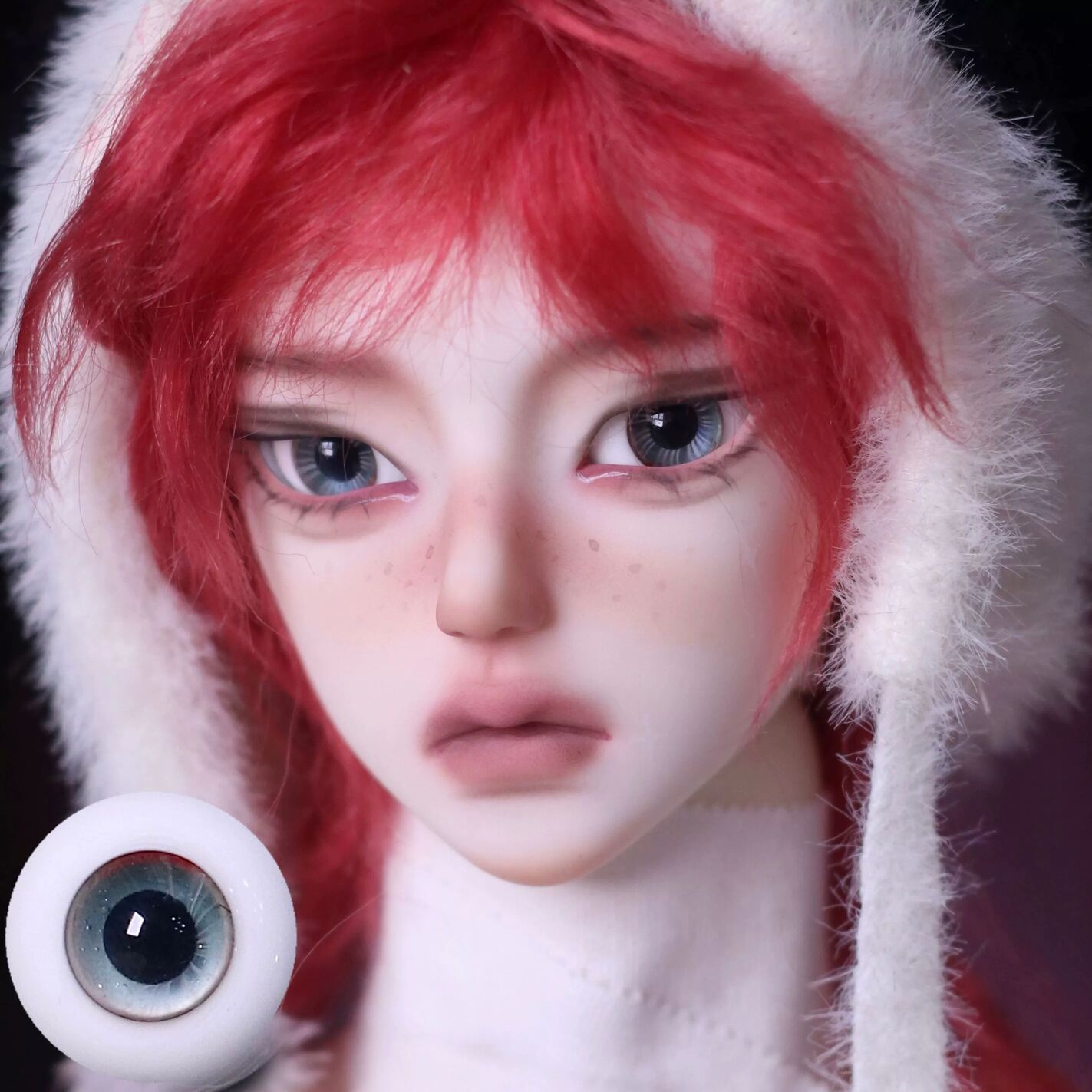 JG-63リアルグラスアイ：グレイグラデーション/小虹彩（14mm）｜DOLK