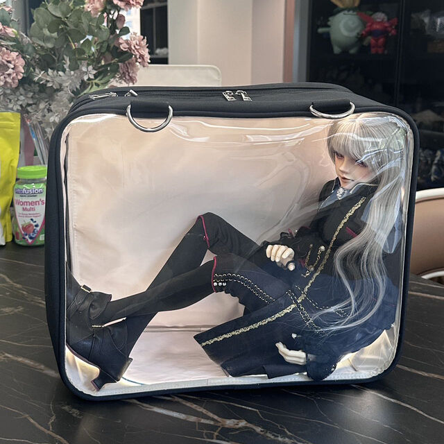 ドールお出かけ用バッグ：ブラック（60cm対応）（DD）｜DOLK（ドルク）