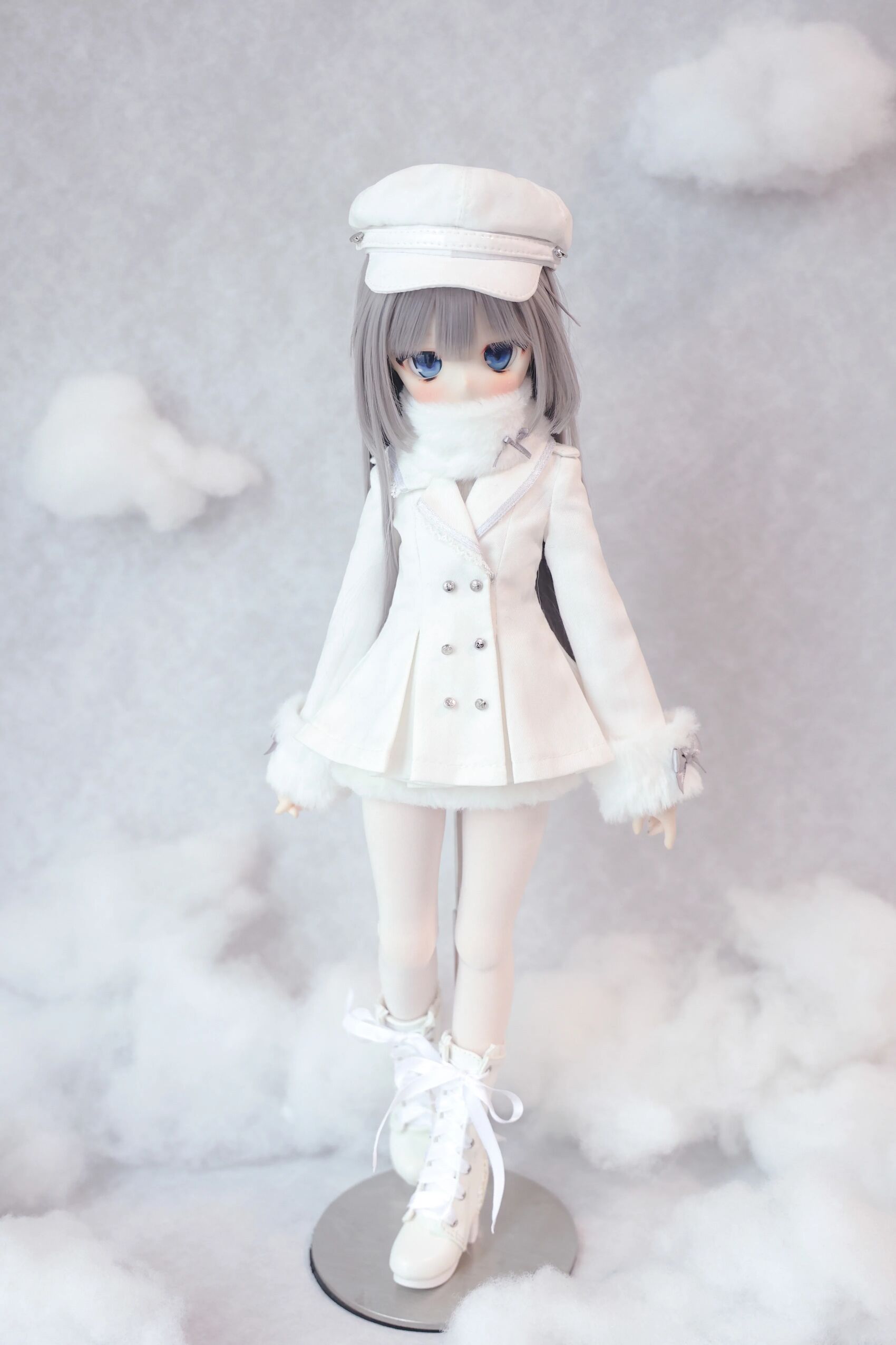 コーデセットドレス「凛声雨」：細雨/ホワイト（40cm,MDD対応