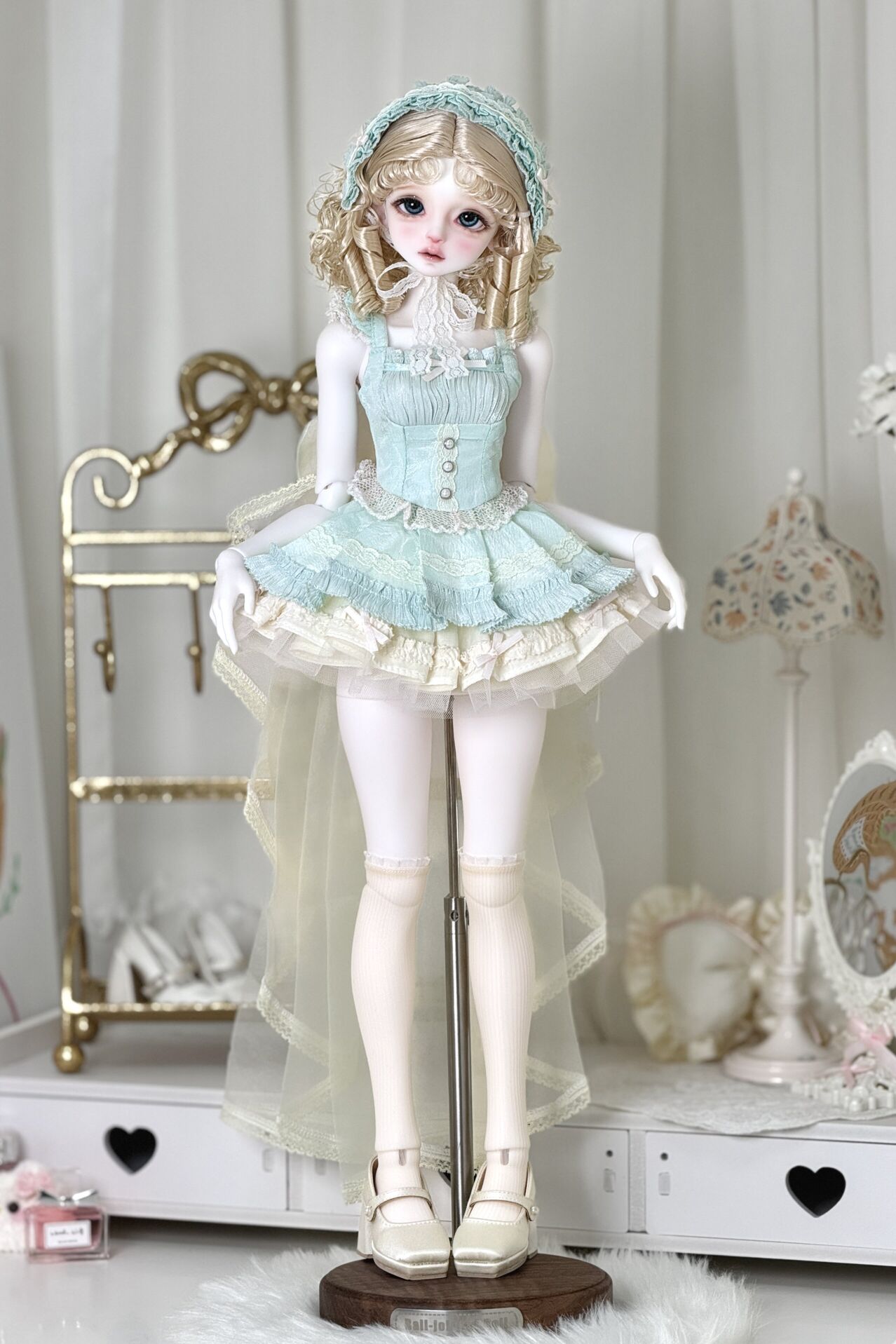 Early Spring Mini Dress Set: Mint Green (40cm, MSD, MDD compatible