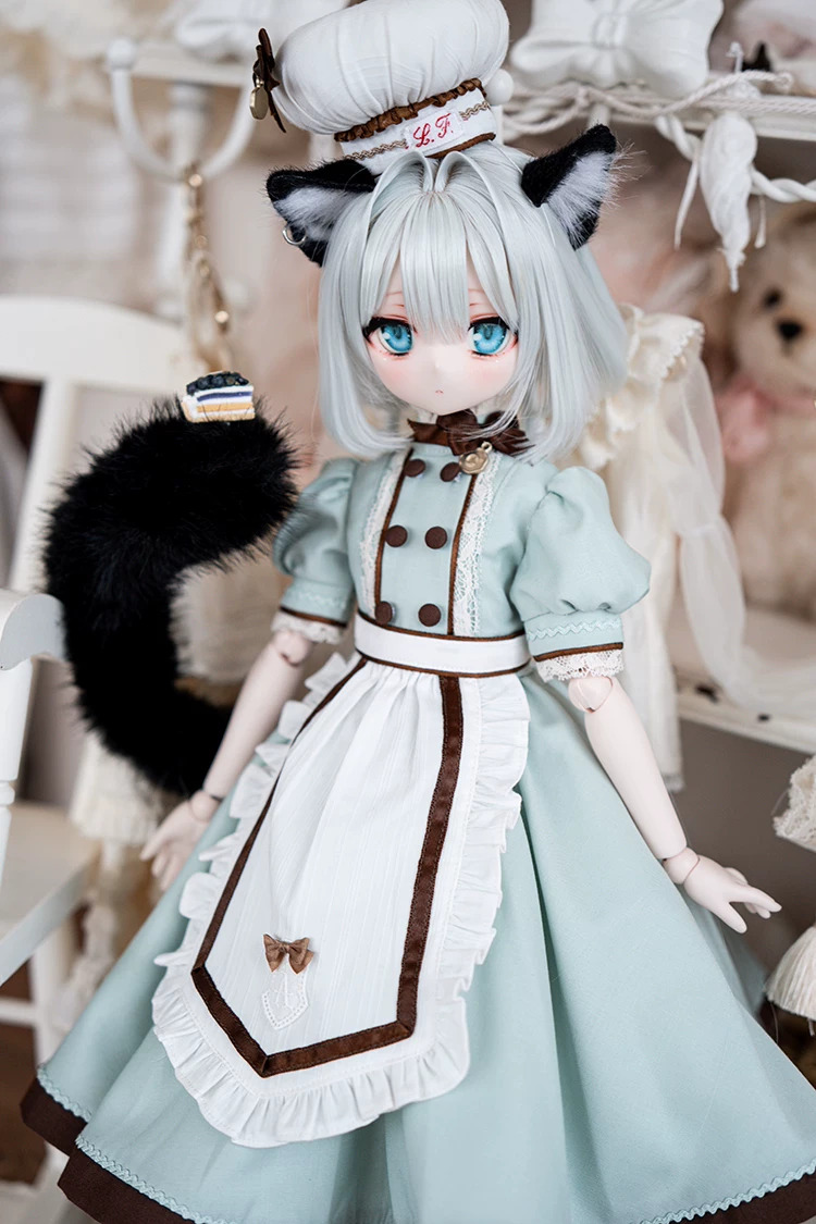 パティスリーシェフドレスセット：ミント（40cm,MDD対応サイズ）（MSD