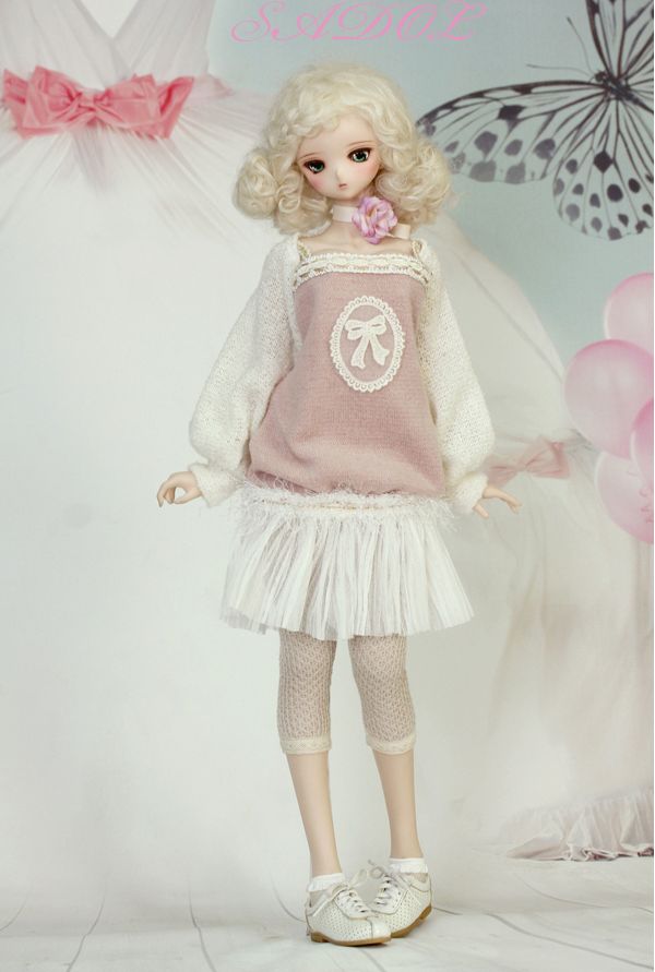 Daily-sweet Pink set(58〜63cm SD girl、DD Free size)｜DOLK（ドルク）